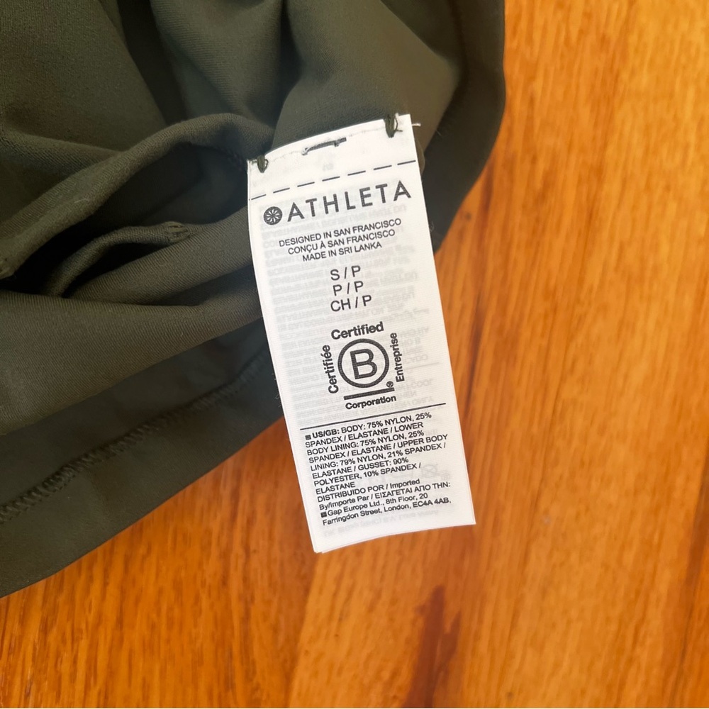 🆕 Athleta Transcend Dress – Aspen Olive – Small Petite – NWT - Picture 6 of 10